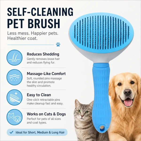 Self Cleaning Hair Brush