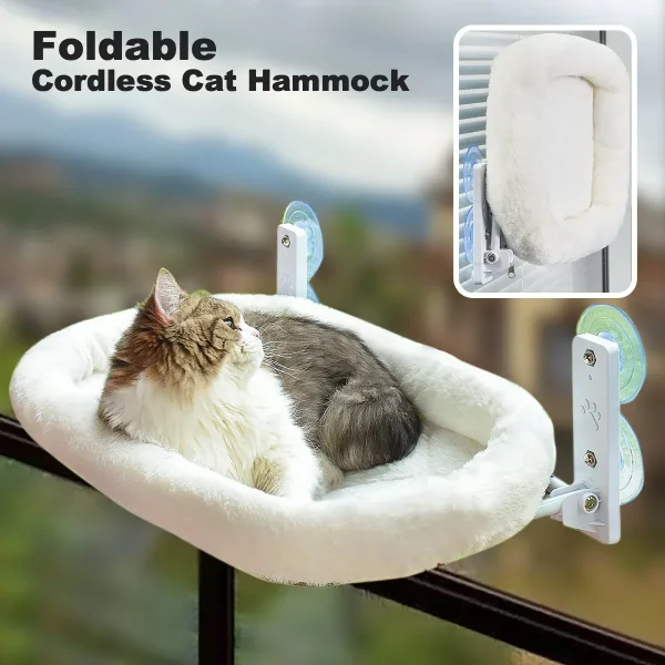 Cordless Hammock Cat Window