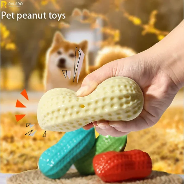 Dog  Peanut Squeaking Toy